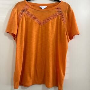 Liz Claiborne Top Embroidered Sz XL Modest Preppy Career Interview